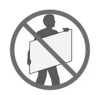 FIG 2 Lifting and moving the TV