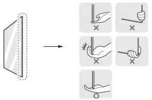 FIG 3 Lifting and moving the TV