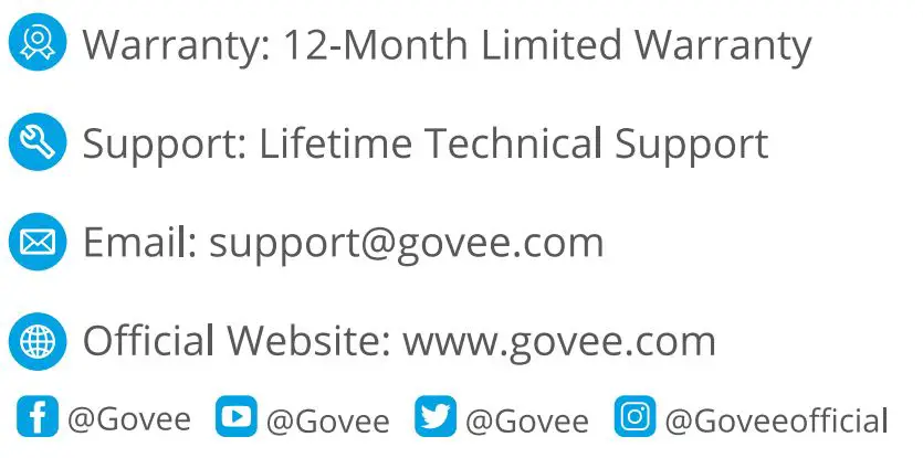 Govee ‎H6115 RGB Car LED strip Light User Manual - Customer Service