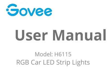 Govee ‎H6115 RGB Car LED strip Light User Manual