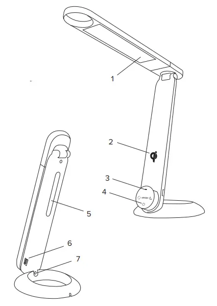 ubiolabs IDL100 Illumia LED Desk Lamp fig 1
