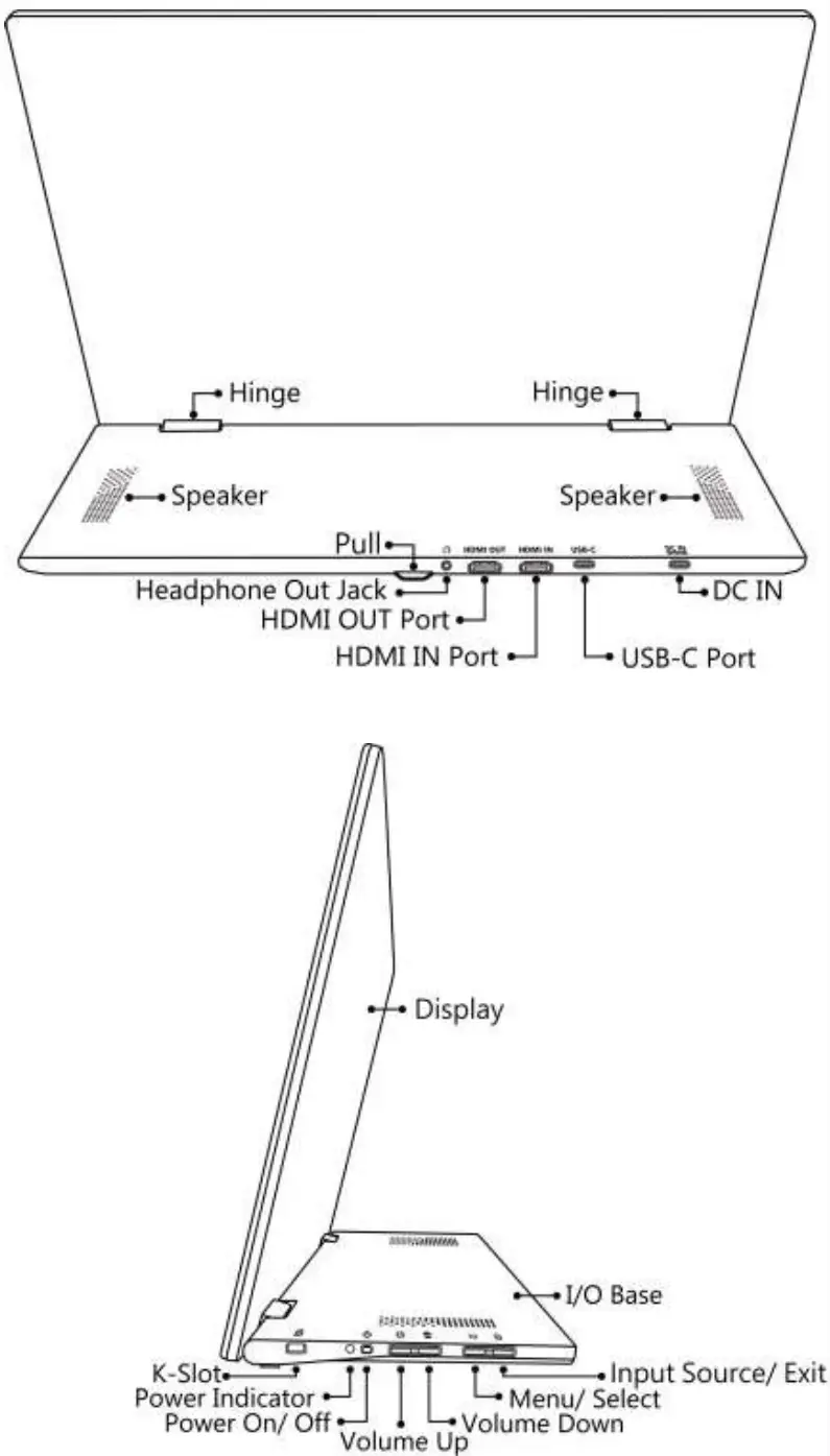 Gechic M505E 15 6 Inch 169 Portable LCD Monitor - fig