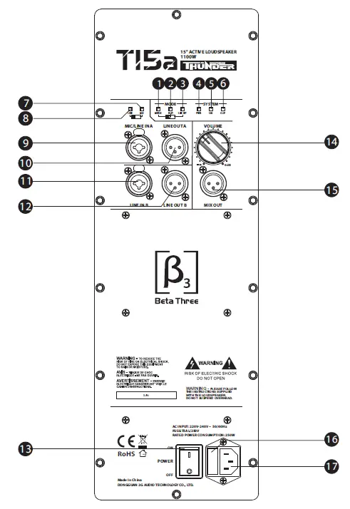 Beta-Three-T15a-Two-Way-15-Way-Full-Range-Active-Speaker-fig-2