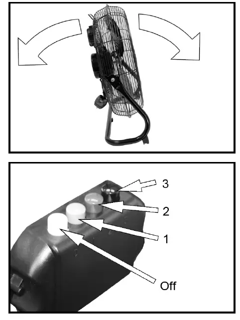 Clarke CFF18B100 18 Inch High Velocity Floor Fan Instruction fig 2