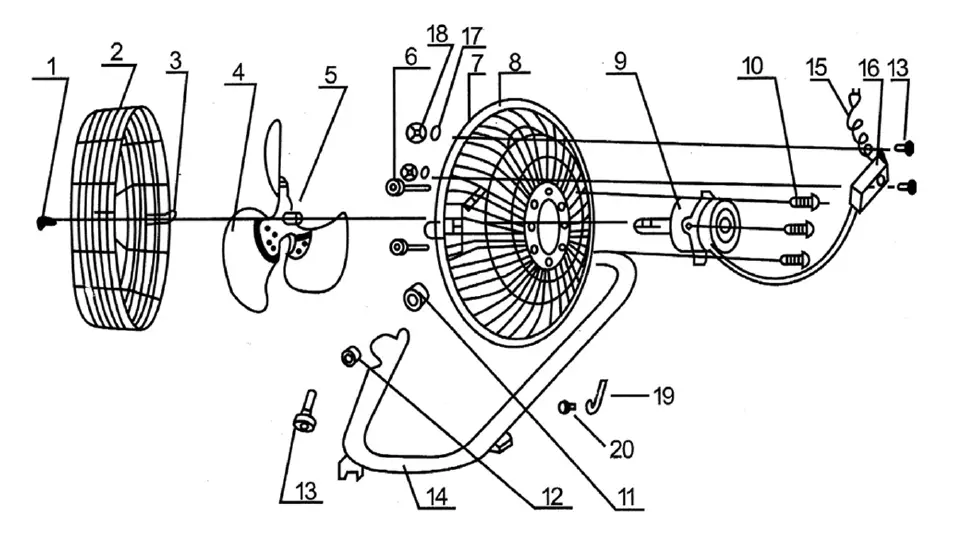 Clarke CFF18B100 18 Inch High Velocity Floor Fan Instruction fig 4