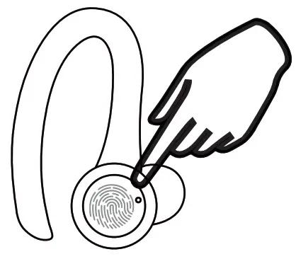 aiwa AI1101 Fit One True Wireless Earphones - finger