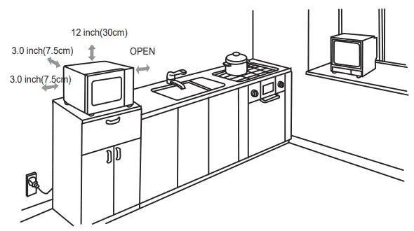 Guangdong Midea Kitchen Appliances Manufacturing EM131A2SV E Microwave Oven - Installation