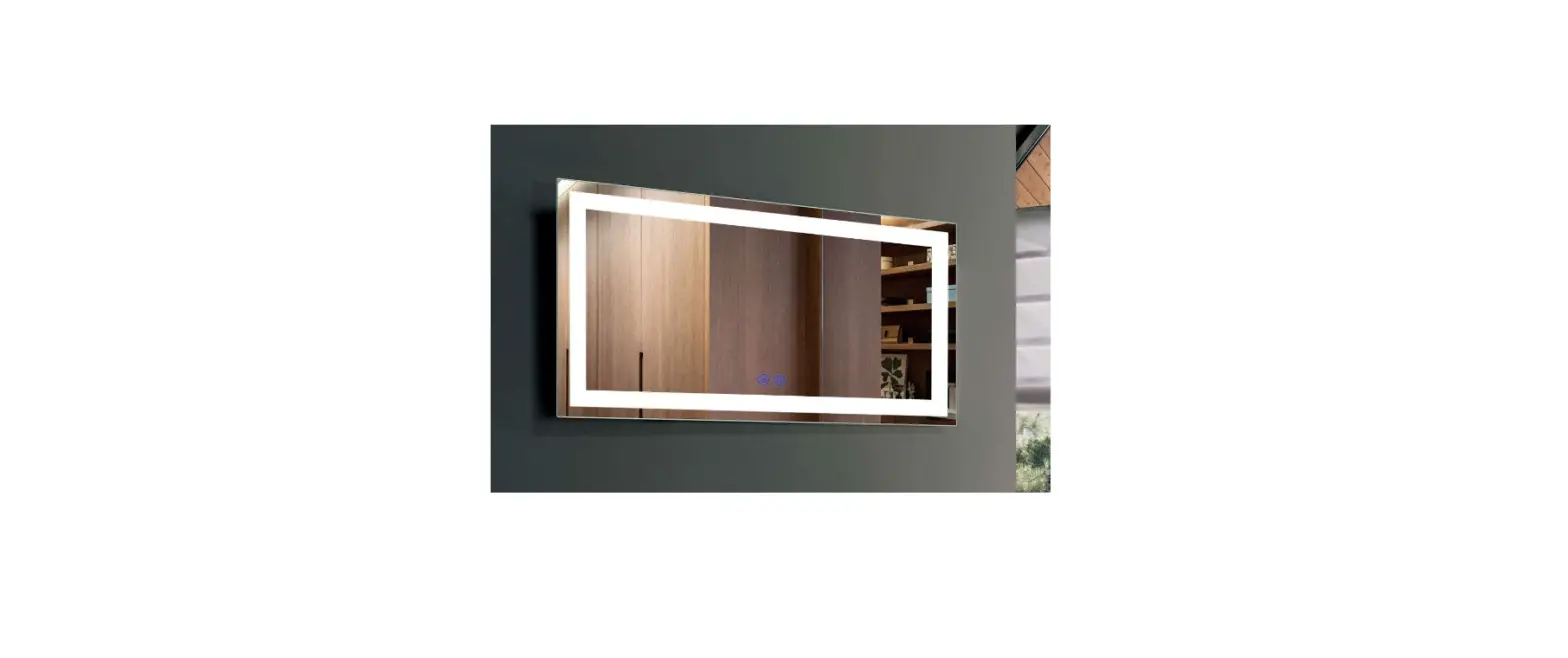 Interbath Itbdtm94024mb 40 Inch Wx24 Inch Metal Framed Led Single Bathroom Vanity Mirror Instruction Manual