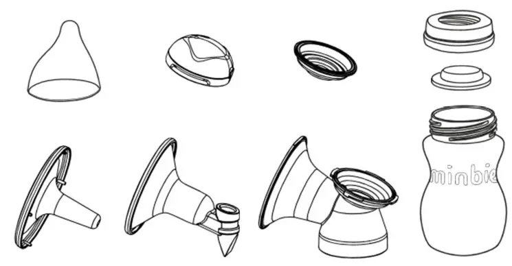 minbie Hospital Grade Double Breast Pump - breast milk