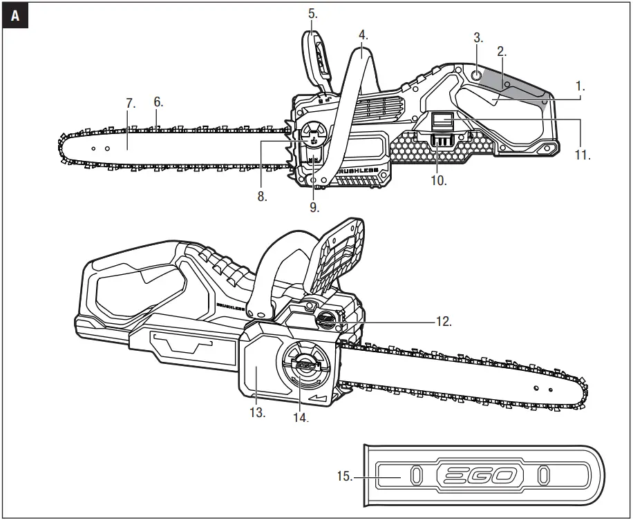 EGO CS1610E 56 Volt Lithium-Ion Cordless Chain Saw A