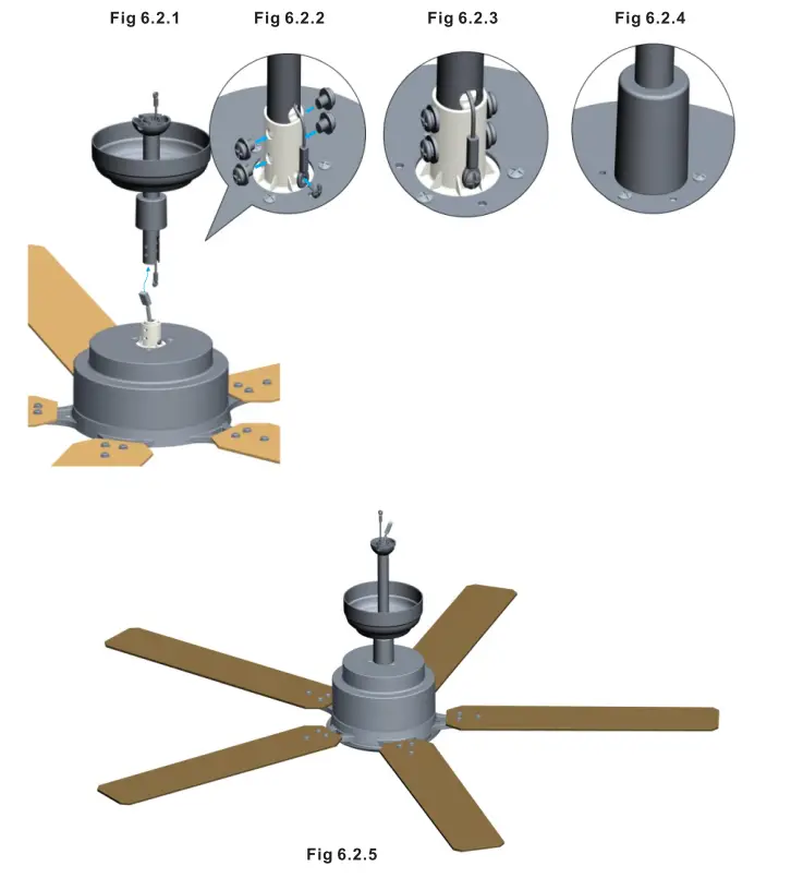 CARPO NXUJ1139 52'' 5 - Blade LED Smart Standard Ceiling Fan - fig10