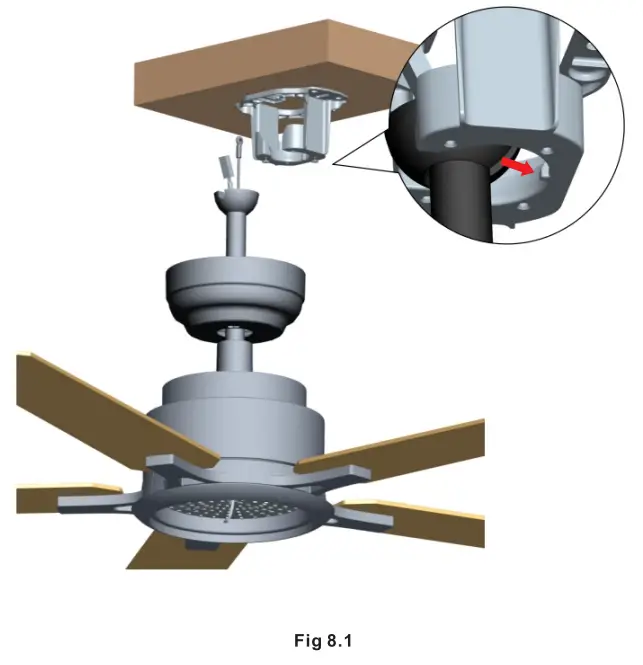 CARPO NXUJ1139 52'' 5 - Blade LED Smart Standard Ceiling Fan - fig13