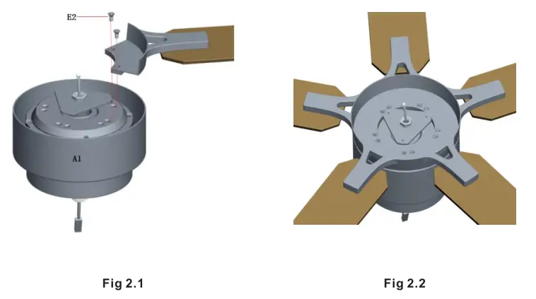 CARPO NXUJ1139 52'' 5 - Blade LED Smart Standard Ceiling Fan - fig5