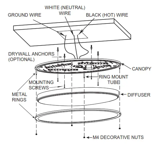 Maxxima MCL 3324900B 32 Inch 3 CCT Selectable Oval LED Ceiling Mount