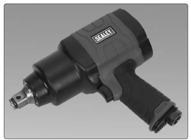 SEALEY GSA6004.V2 3-4 Inch Sq Drive Composite Air Impact Wrench Twin Hammer - When not in use, disconnect from air supply, clean wrench and store in a safe, dry, childproof location