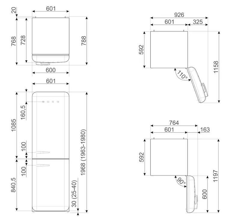 smeg FAB32ROR5 - Gross weight