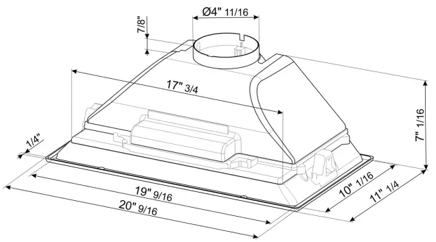 smeg KSEG24XU 24 Inch Insert Hood-fig2