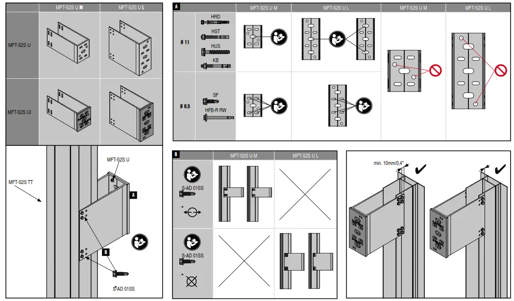 HILTI MFT-S2S U Brackets - 1