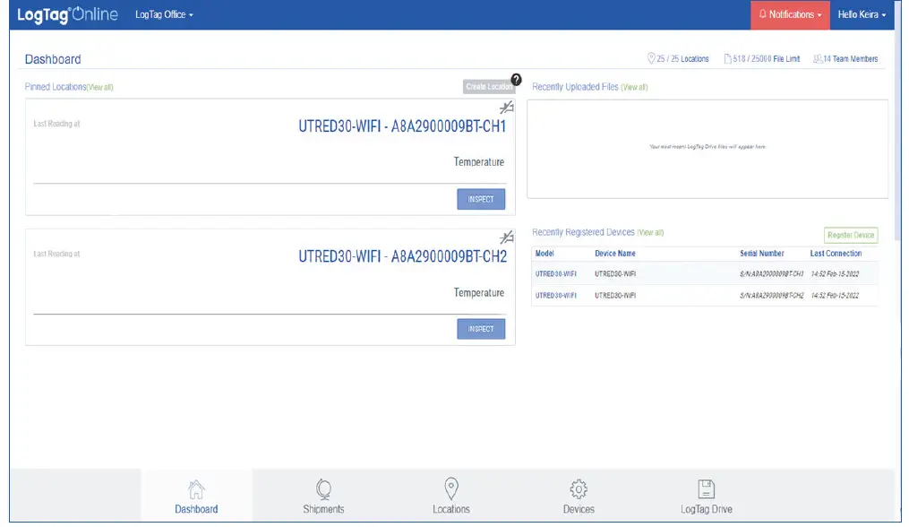 LogTag UTRED30-WiFi Temperature Data Logger 16