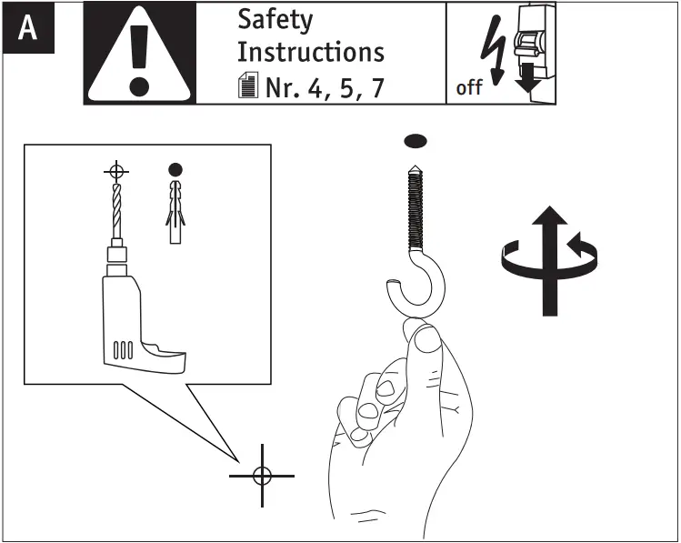 Paulmann 503.42 E27 Fabric Cable Black Pendant A