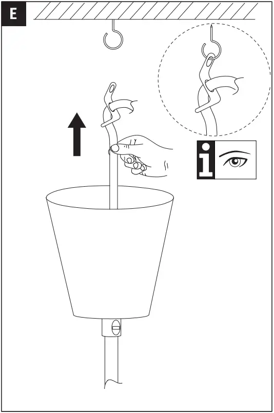Paulmann 503.42 E27 Fabric Cable Black Pendant E