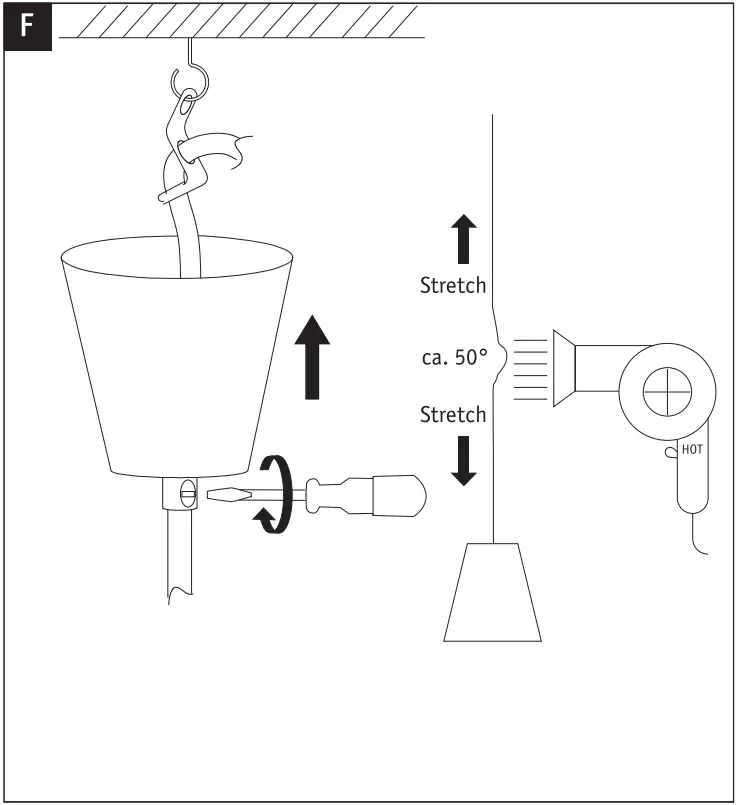 Paulmann 503.42 E27 Fabric Cable Black Pendant F