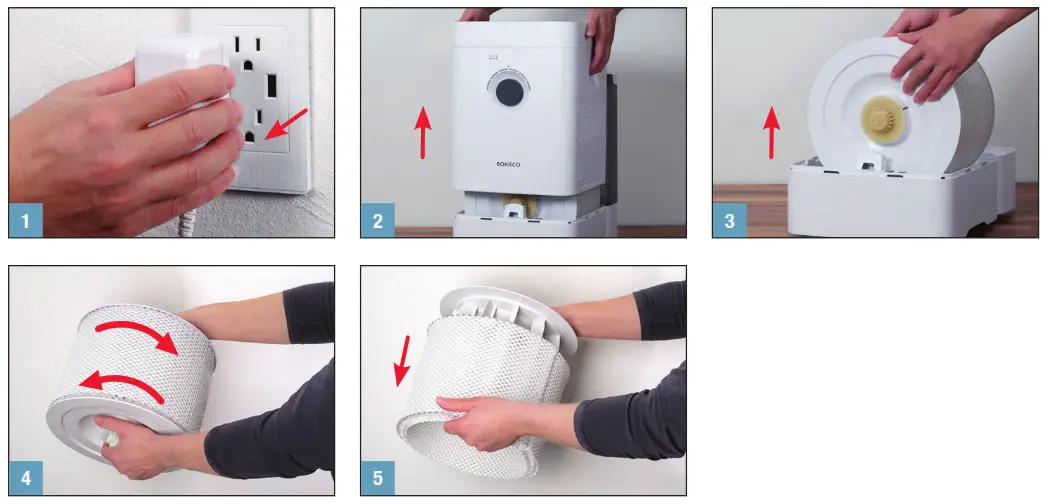 BONECO H400 Air Washer - CHANGE OF ACCESORIES 1