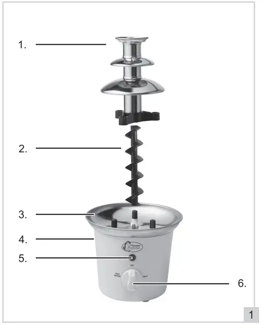 bESTRON ACF300P Chocolate Fountain fig