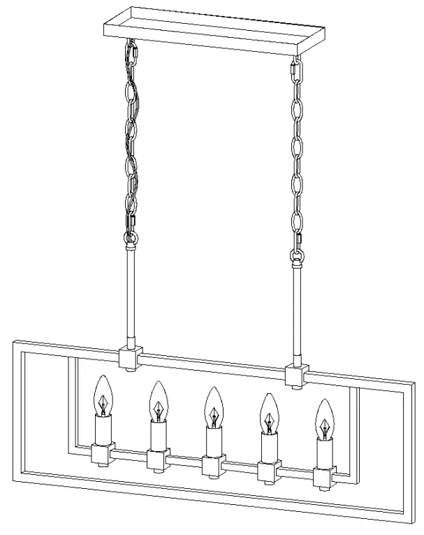 lowes-5069596-Uolfin-5-Light-Matte-Gold-3-Light-with-Classic-Candle-Style-Chandelier-FIG1