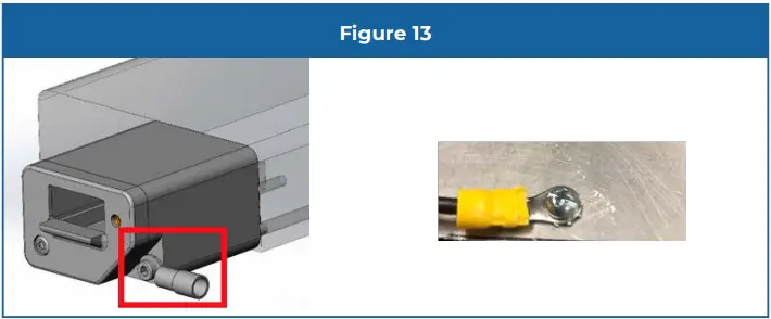 supplied ground wire (Figure 13)