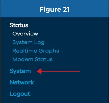 menu on the left (Figure 21)