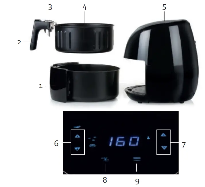 DOMO-DO533FR-Airfryer-2000-W-Cool-Touch-fig-1