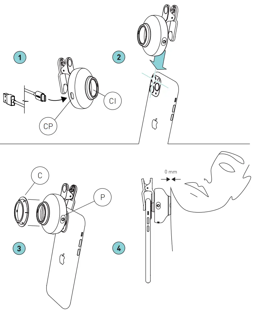 DermLiTe HUD2 Smartphone Home Dermatoscope - fig