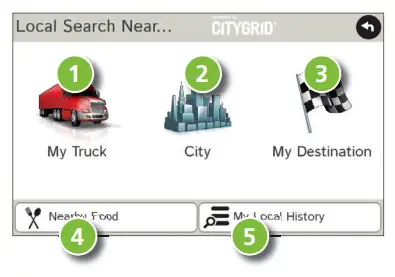 RAND MCNALLY TND730LM IntelliRoute Truck - Local Search