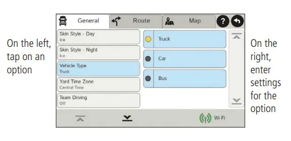 RAND MCNALLY TND730LM IntelliRoute Truck - Options