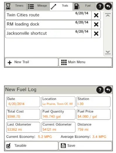 RAND MCNALLY TND730LM IntelliRoute Truck - View Trails and Fuel