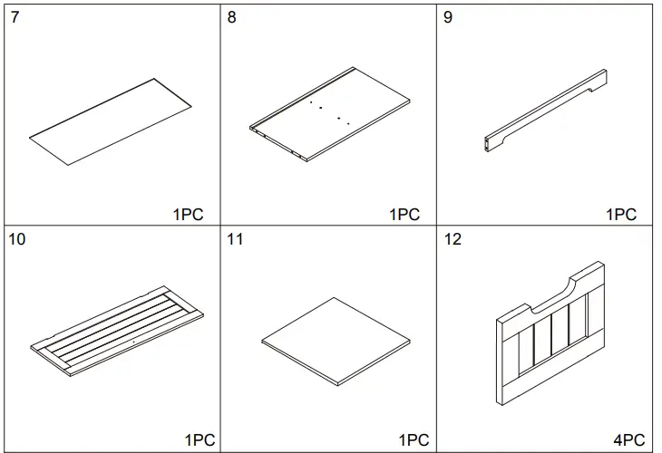VEIKOUS HP0904-01GY-1 Freestanding Linen Cabinet with Drawers and Shelves fig 4