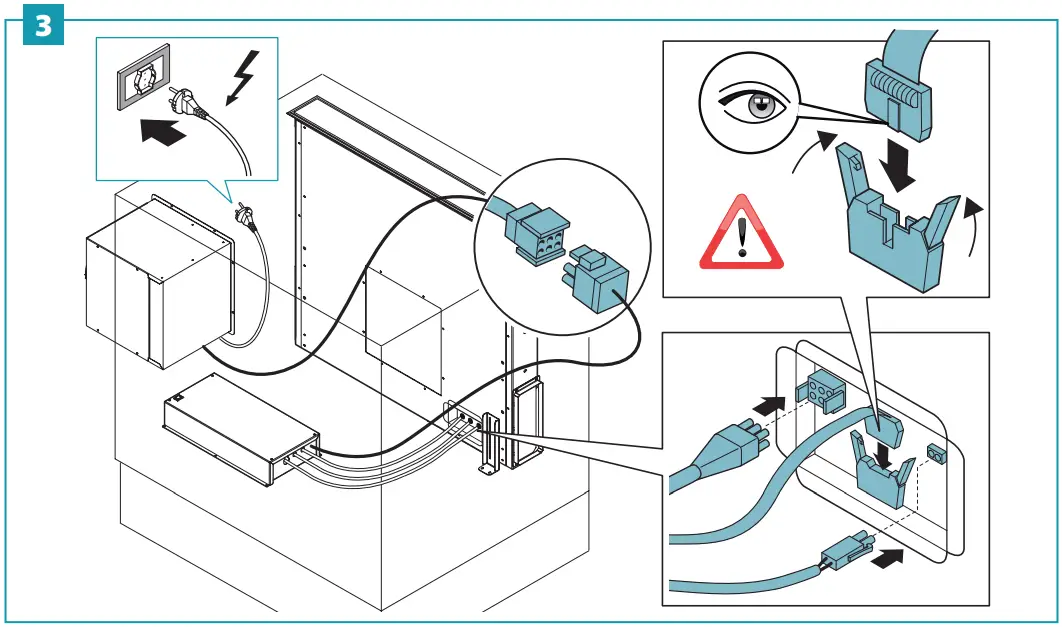Installation with back motor