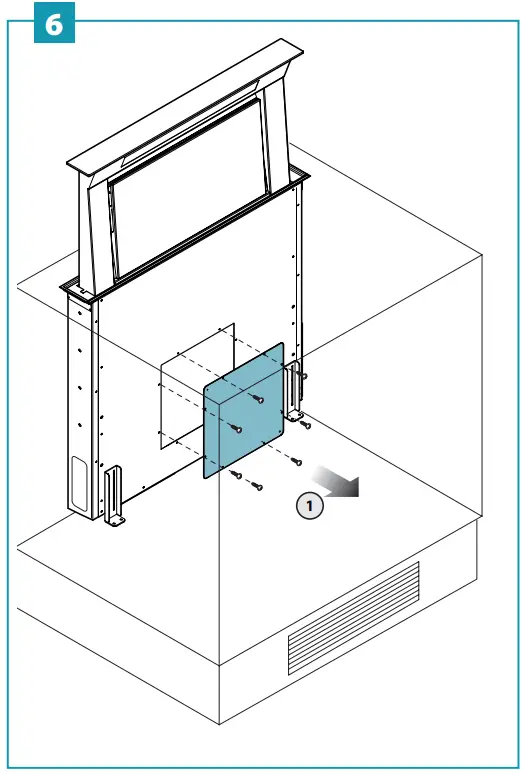 Installation with back motor