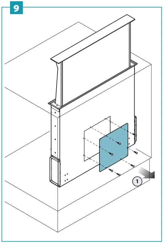 Installation with back motor