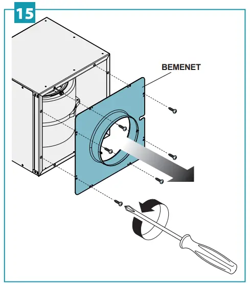Installation with back motor