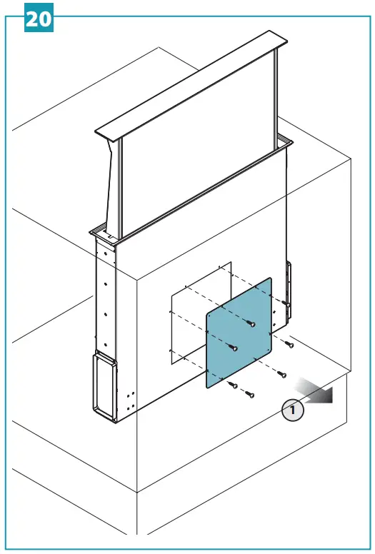 Installation with back motor