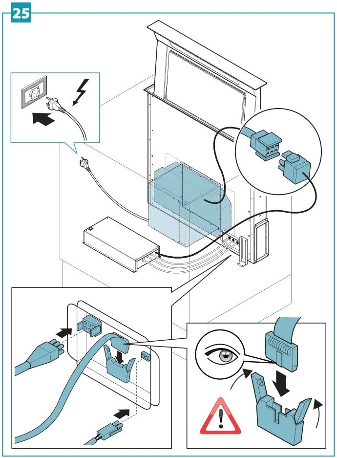 Installation with back motor