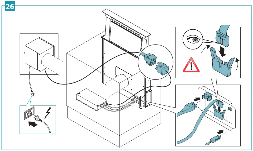 Installation with back motor