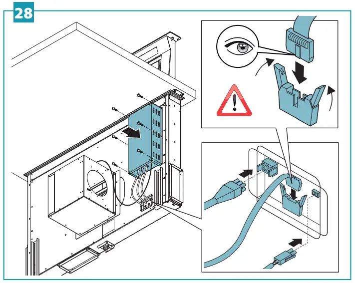 Installation with back motor