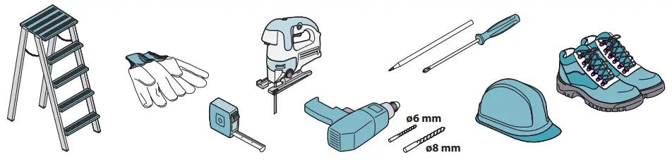 Installation with back motor