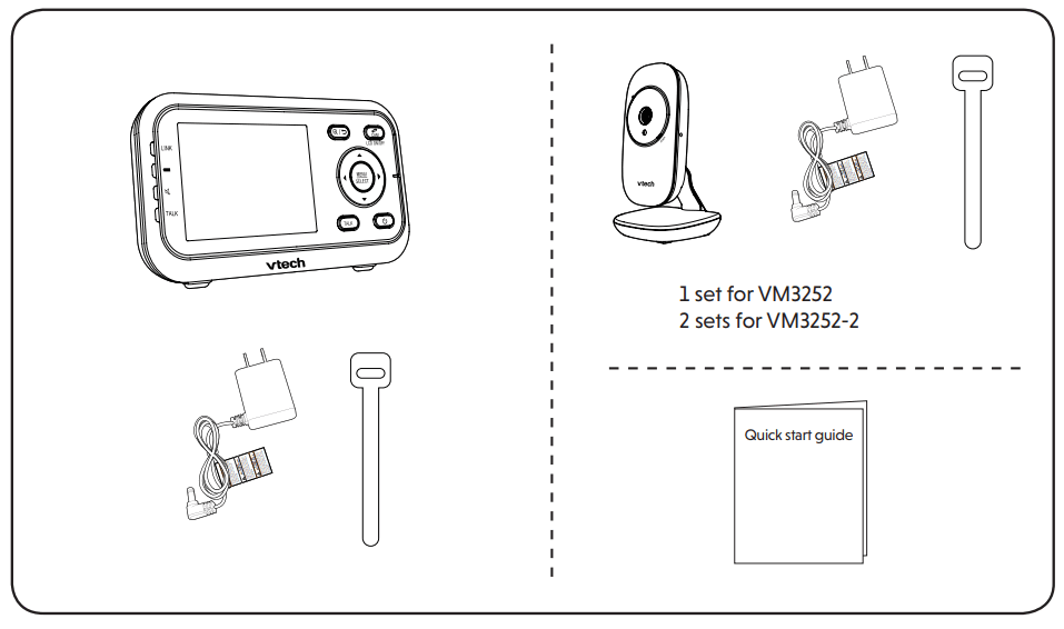 vtech VM3252 Video Baby Monitor - 1