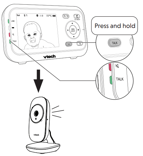 vtech VM3252 Video Baby Monitor - 5