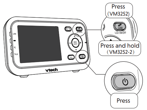 vtech VM3252 Video Baby Monitor - 6