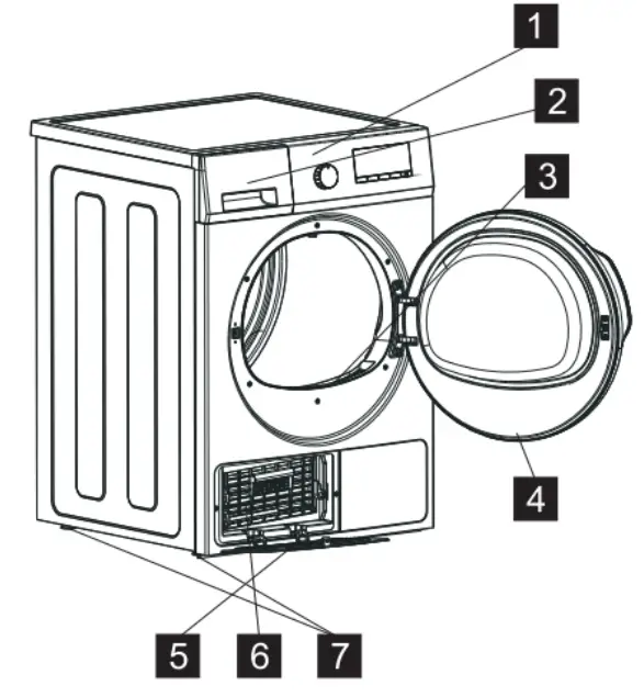 kogan KAGDRYCD80A 8KG Condenser Dryer - FIG 5